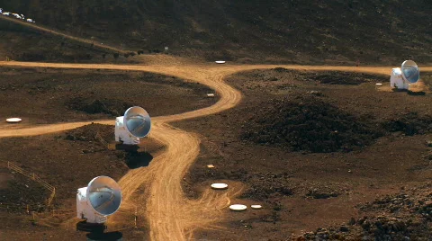 Collection of Satellite Telescopes Stock Footage