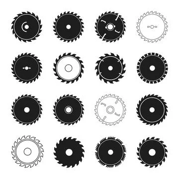 Collection of saw border frames, Saw Blade SVG, saw blade clipart Stock Illustration