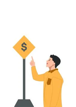 Collection of scene with men taking part in business activities. Stock Illustration