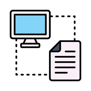 A collection of school and e learning elements designed in an isometric Stock Illustration