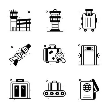 A collection of school and e learning elements designed in an isometric Stock Illustration