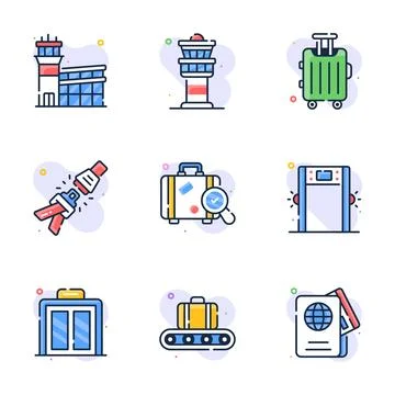 A collection of school and e learning elements designed in an isometric Stock Illustration