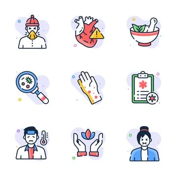 A collection of school and e learning elements designed in an isometric Stock Illustration