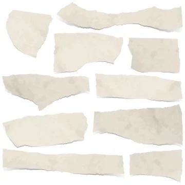 Collection scrap of paper Stock Illustration