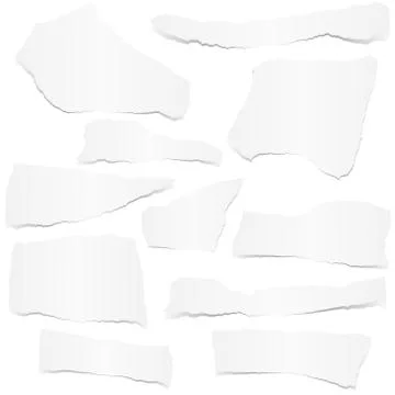 Collection scrap of paper Stock Illustration