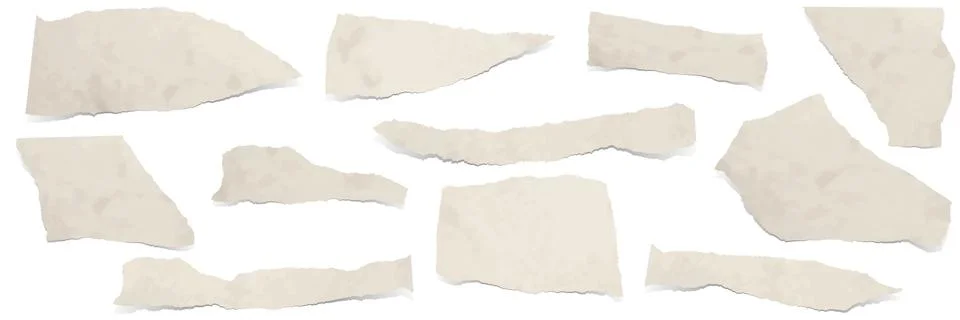 Collection scrap of paper Stock Illustration