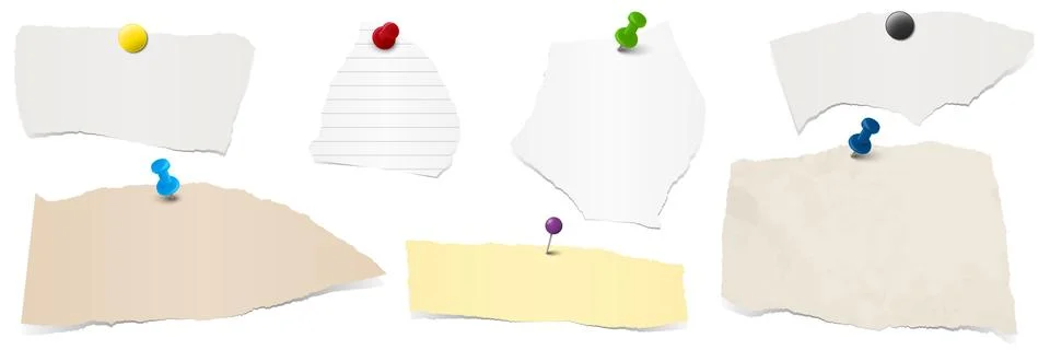Collection scrap of paper Stock Illustration