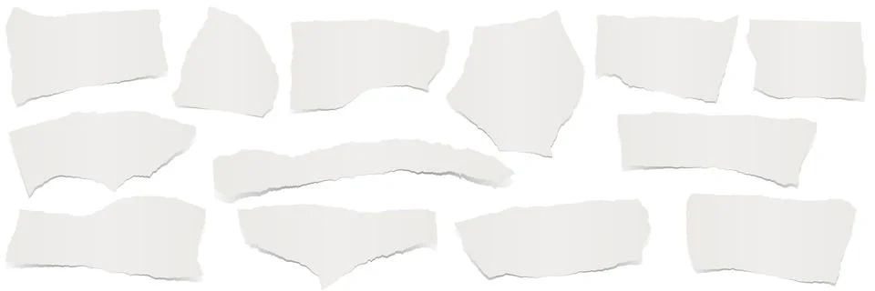 Collection scrap of paper Stock Illustration