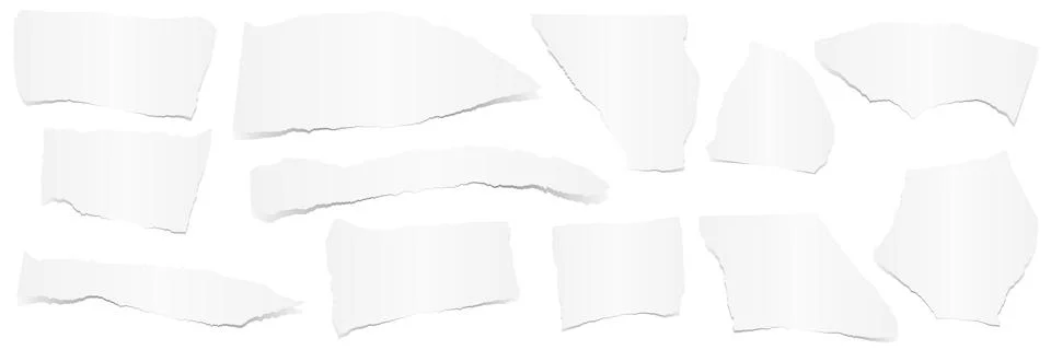 Collection scrap of paper Stock Illustration