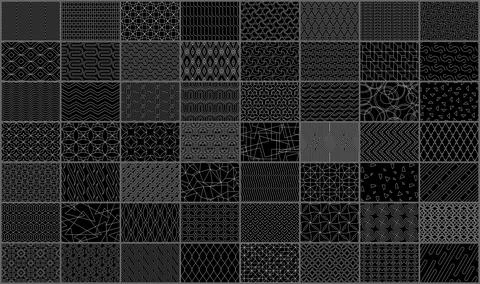 Collection of Seamless Geometric Pattern Stock Illustration