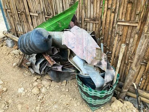 A collection of secondhand and junk Foto stock