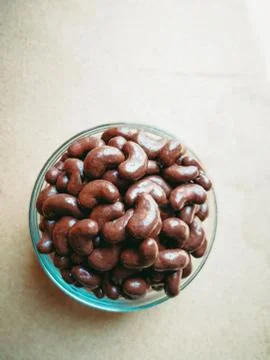 Collection set of Chocolate candy in bean shape. Stock Photos