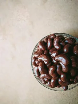 Collection set of Chocolate candy in bean shape. Stock Photos