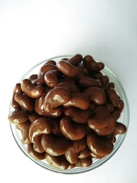 Collection set of Chocolate candy in bean shape. Stock Photos