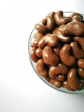 Collection set of Chocolate candy in bean shape. Stock Photos