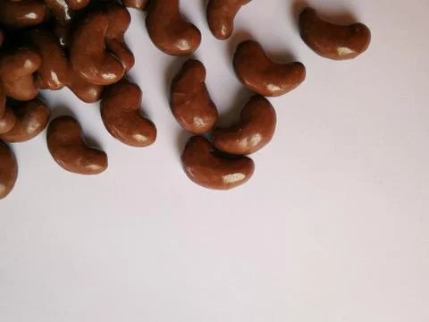 Collection set of Chocolate candy in bean shape. Stock Photos