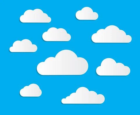 Collection set of clouds. Vector Illustration Stock Illustration