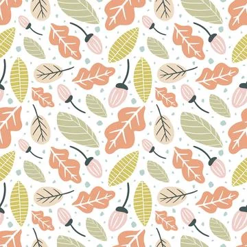 Collection set of leaf plants pattern 스톡 일러스트