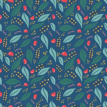 Collection set of leaf plants pattern Illustrazione stock