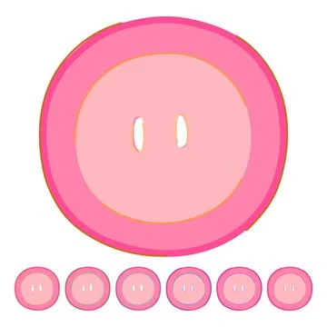 Collection sewing button vector cartoon graphic イラスト素材