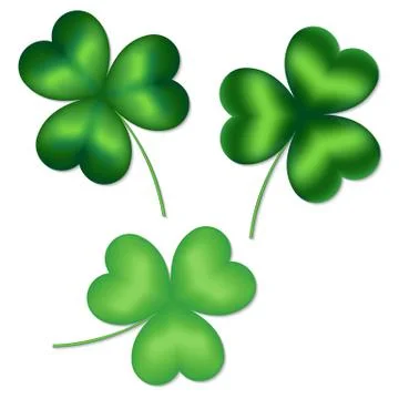 Collection of shamrocks Stock Illustration