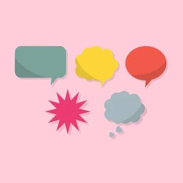 Collection of shapes and bubbles Stock Illustration
