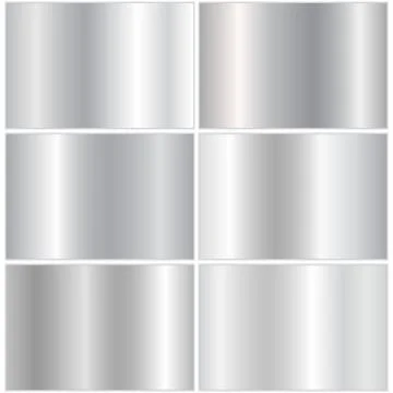 Collection of silver gradients Stock Illustration