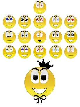 Collection of smiles 3d rendering collection of smiles on white Copyright:... Stock Photos