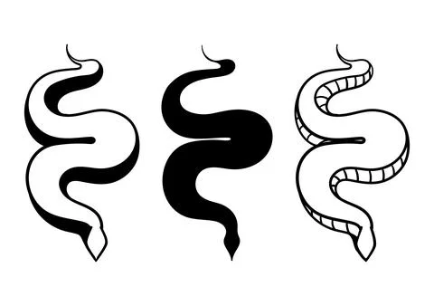 A collection of snake illustrations Stock-Illustration