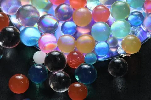 Collection of soft water bubbles in shape Stock Photos