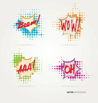 Collection of sound effects Stock Illustration