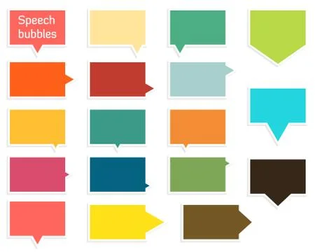 Collection of speech bubbles Stock Illustration