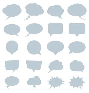 Collection of speech bubbles Stock Illustration