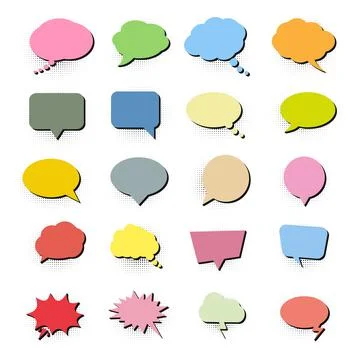 Collection of speech bubbles 스톡 일러스트