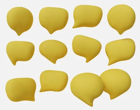 Collection of speech bubbles , representing online chatting, comments Stock Illustration
