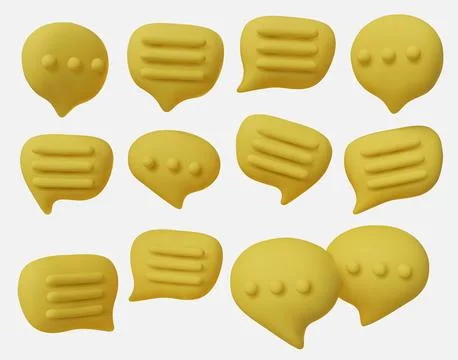 Collection of speech bubbles , representing online chatting, comments Stock Illustration