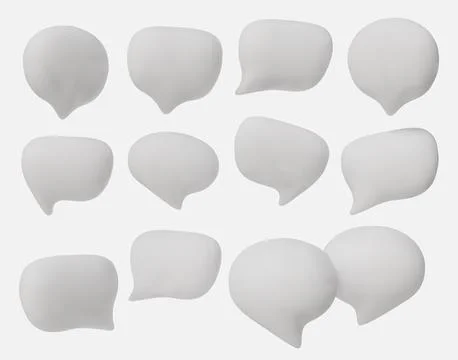 Collection of speech bubbles , representing online chatting, comments Stock Illustration