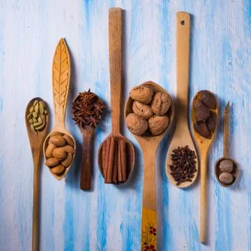 Collection spice Stock Photos