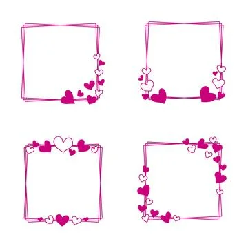 Collection of square frames Stock Illustration