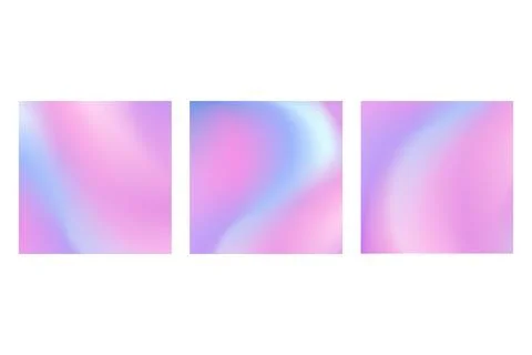 Collection of square soft gradients. Abstract artistic ombre backgrounds Illustrazione stock