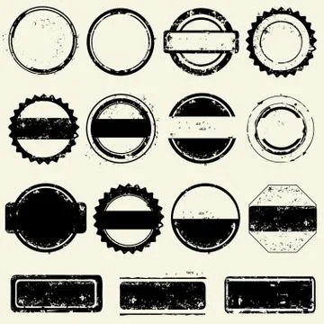 Collection of stamps Stock Illustration