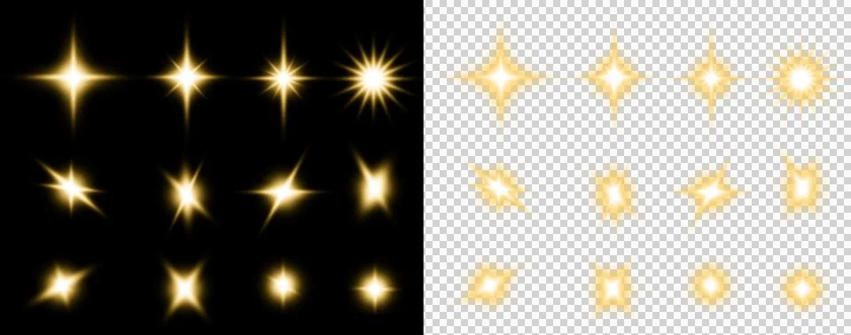 Collection of star light Stockfoto's