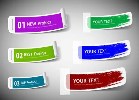 Collection of sticky labels Illustration Stock-Illustration