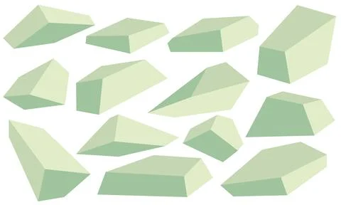 Collection of stone illustrations Stock Illustration