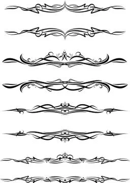 Collection of stylish decor elements Stock Illustration