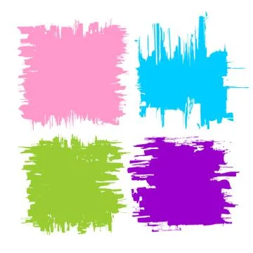A collection of substrates and backgrounds created by black paint Stock Illustration