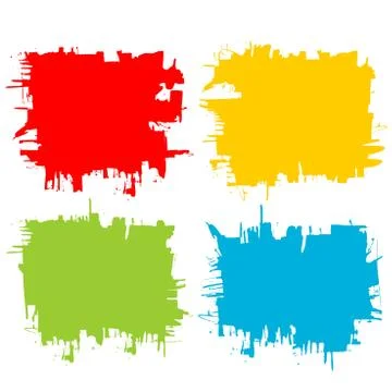 A collection of substrates and backgrounds created by black paint Stock Illustration