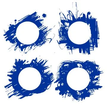 A collection of substrates and backgrounds created by black paint Stock Illustration