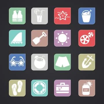 Collection of summer Stock Illustration