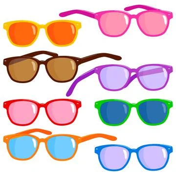 Collection of sunglasses. Vector illustration Stock Illustration